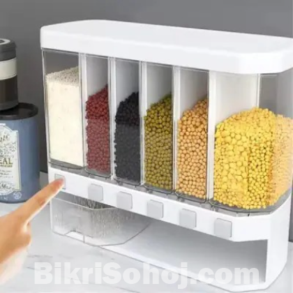 6-in-1 Wall Mounted Food Storage Box for Kitchen